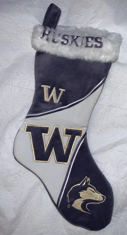 UW Huskies Xmas Stocking University Washington Forever Collectibles Light Purple Cover