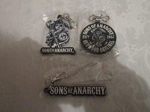 Sons of Anarchy Mezco Rubber Key Chain Keychain Clip Lot of 3 - Imagen 1 de 8