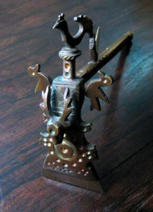 South American Ceremonial Brass Copper Steel Blade Axe - Picture 1 of 5