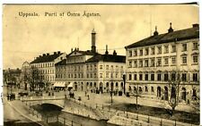 Sweden Uppsala  - Parti af Östra Ågatan 1913 cover on Nilsson published postcard
