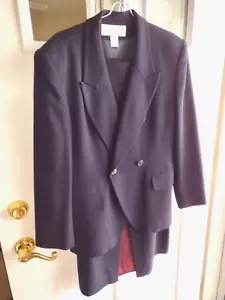 Jones New York Vintage 100 % Wollrock Anzug schwarz Größe 12 - Bild 1 von 8