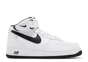 Nike Air Force 1 Mid '07 Shoes White Black DV0806-101 Men's Multi Size 14 - Picture 1 of 7