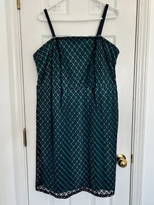 Lane Bryant marineblau & türkis Tank/wandelbares trägerloses Kleid Größe 18 neu mit Etikett - Bild 1 von 9