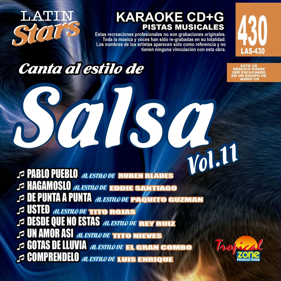 Karaoke Latin Stars 430 Salsa Vol. 11 - Image 1 of 1
