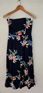 DIVINE AVENUE Label Women Relaxed Wide Leg Strapless Floral Playsuit Jumpsuit 8 - Picture 1 of 9