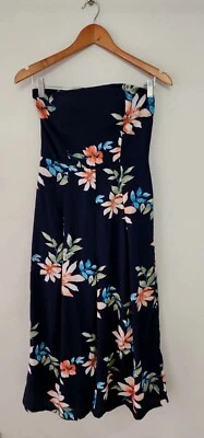 DIVINE AVENUE Label Women Relaxed Wide Leg Strapless Floral Playsuit Jumpsuit 8 - image 1 of 4