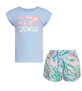 adidas Toddler Girls 2-pc. Short Set 2T - Picture 1 of 4