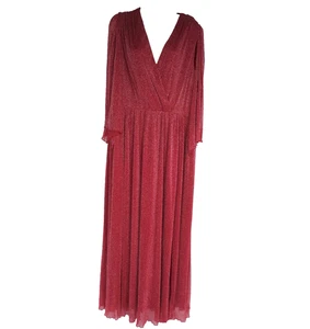 Giffniseti Abend Party Kleid Maxi Formell Elegant Damen XXXL Rot Glitzer - Bild 1 von 16