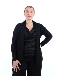 Strickjacke schwarz offen Damen Lizalù - Bild 1 von 2