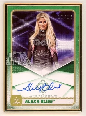 Alexa Bliss 2020 Topps Transcendent WWE Autograph Auto Card Green /15 - Image 1 of 2