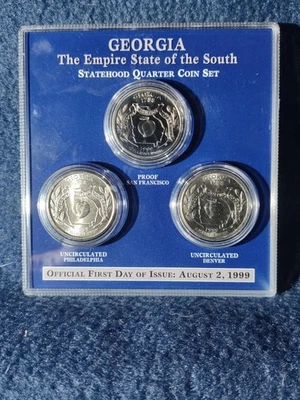 Georgia - 3 quarter uncirculated proof set - Image 1 of 2