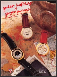 Guess Watches by Georges Marciano 1980s Print Advertisement 1989 Ad - Picture 1 of 1