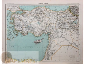 Turquie d’Asie - Antike Landkarte Türkei - Zypern von Franz Schrader, 1890 - Bild 1 von 5