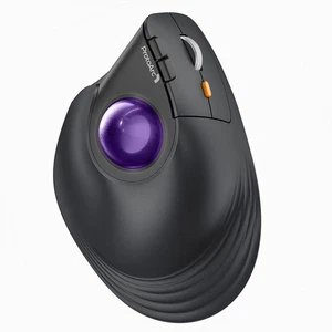 Vertical Wireless Trackball Mouse, EM05 NL Bluetooth Ergonomic Rollerball Mou... - Picture 1 of 7