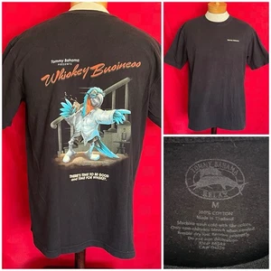 PERFEKTES Tommy Bahama Brand Risky Whiskey Business Shirt Size Medium Papagei Drink - Bild 1 von 8