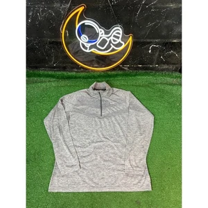 Nike Dri-FIT Half Zip Pullover Long Sleeve Men's Running Lightweight Gray Medium - Picture 1 of 5
