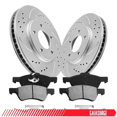 Front Disc Brake Rotors + Brake Pads for Chrysler Town & Country 2001-2007 3.8L - Image 1 of 4