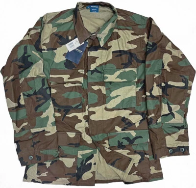 Propper F545455 BDU 100% Cotton Coat Jacket Camo Woodland Men's Small Short - Image 1 of 3