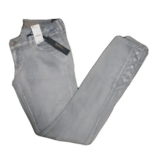 Nwt Express Jeans Jean Legging Zelda Slim Fit Ultra Low Rise Women's 8 gray - Picture 1 of 9