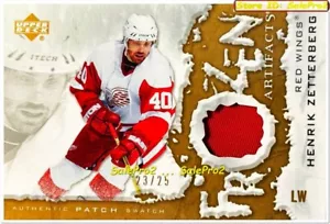 UD ARTIFACTS 2007 HENRIK ZETTERBERG NHL DETROIT RED WINGS SCARCE GAME PATCH /25 - Picture 1 of 2