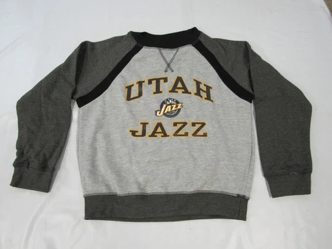 New Utah Jazz Youth Size M Medium Gray Sweatshirt Cover