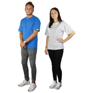 WETEC ESD-T-Shirt, L, grau (Bekleidung), Unisex-Ausführung - Bild 1 von 4
