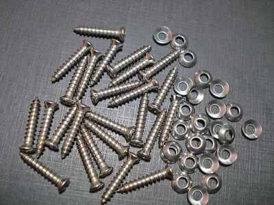 25 piezas #8 x 7/8 con #6 tornillos de decoración de acero inoxidable arandelas para Dodge Plymouth  Foto 1 de 4