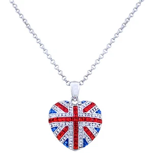 Butler and Wilson Union Jack Herzkette Königin Jubiläum - Bild 1 von 1