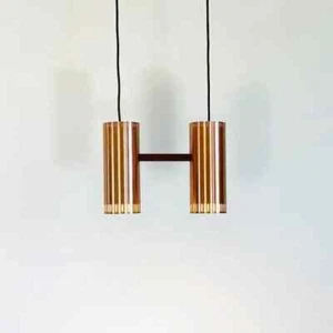 A copper & teak pendant light by Jo Hammerborg | 1960s | Denmark - Picture 1 of 8