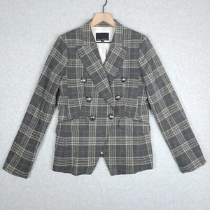 Banana Republic Blazer Damen 8 kariert zweireihig Wollmischung Academia adrett - Bild 1 von 14