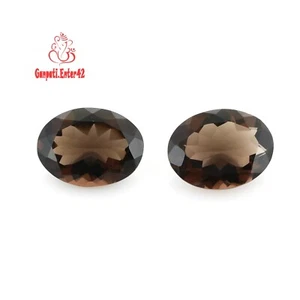SMOKY QUARTZ LOOSE GEMSTONE FACETED OVAL CUT 16x12 MM NATURAL CALIBRATED 8 PCS E - Picture 1 of 8