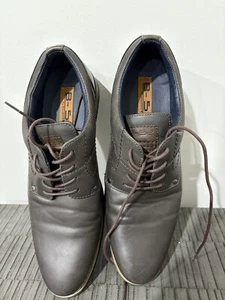 Bull Boxer Men's Grey Leather Dress Shoes, US 10 - Picture 1 of 6