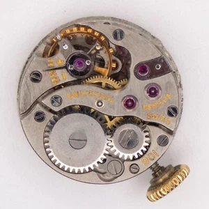 Movimiento Reloj Pulsera Vintage Universal Genève Calibre 106, Mantiene el Tiempo - Imagen 1 de 5