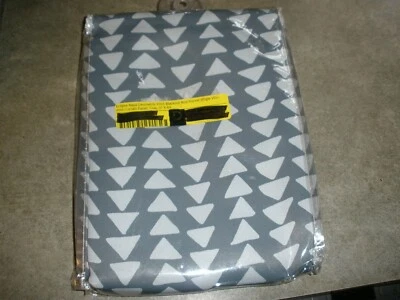 NEW Eclipse Naya Geometric Print Blackout ONE Rod Pocket Panel GRAY 37" x 84" - Image 1 of 2