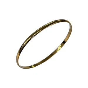 9ct 9k Yellow Gold Plain Polished Round Bangle 65.5mm x 3.9mm 7.47 Grams. New - Picture 1 of 7