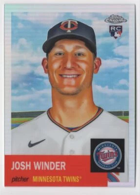 2022 Topps Chrome Platinum REFRACTOR Josh Winder Rookie Minnesota Twins #115 - Image 1 of 2