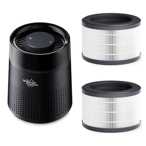 Home Air Purifier Bedroom for Allergies Pet Dust Smoke HEPA Filters +Night Light - Picture 1 of 21