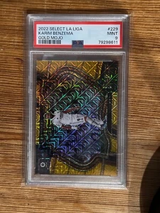 Panini Select La Liga 229 2022 nivel de campo Karim Benzema Gold Mojo 4/10 - Imagen 1 de 2