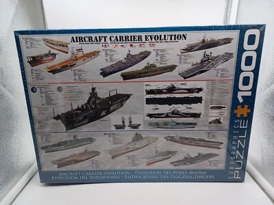Eurographics Military Aircraft Carrier Evolution 1000 Piece Puzzle NEW IN BOX - Image 1 of 3