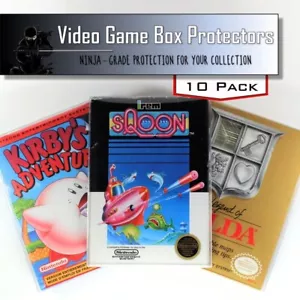 10 Custom NES Box Protectors Clear Plasitc Boxes Case for CIB Complete Sealed - Picture 1 of 13
