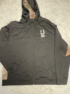 Colts Dunbrooke Camo Panels Black Hooded Jacket 2XL NFL   B009 - Picture 1 of 7