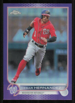 2022 Topps Chrome Update Purple Refractors #USC88 Cesar Hernandez - Image 1 of 2