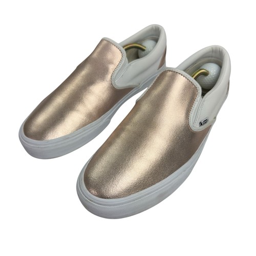 Vans Off The Wall Mocassini Slip On Oro Rosa Metallizzato Bianco Sneakers Uomo 12M