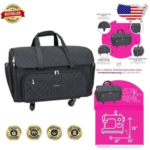Spacious Sewing Machine Case with Smooth Rolling Wheels & Ergonomic Handles - Picture 1 of 6