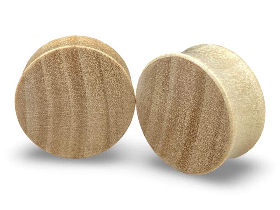Pair of Crocodile Wood Double Flare Plugs organic gauges PICK SIZE - Image 1 of 1