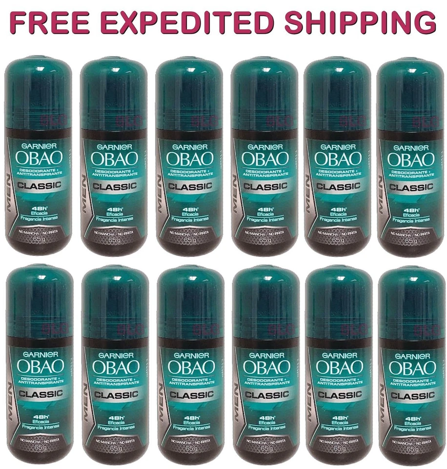 Deodorant OBAO Garnier 65 G Classic for Men 48h Frescura INTENSA Roll on