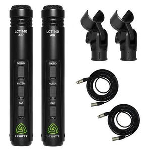 Lewitt LCT 140 AIR Microphone Stereo Pair Bundle with Pro Co EXMN-15 XLR Cables - Picture 1 of 7