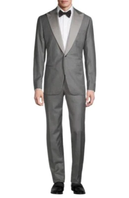 $3,500 NWT Paul Stuart Phineas Cole Wool Single Button Gray Tuxedo Suit 40-48 R - Image 1 of 4