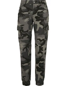 Urbain Classiques Femmes Haut Taille Camouflage Cargo Pantalon W26 W27 W28 W29 - Photo 1/9