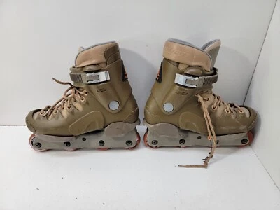 VINTAGE BAUER "CIVILITY" AGGRESSIVE INLINE SKATES TAN MENS SIZE 8 EU 41 - Image 1 of 4